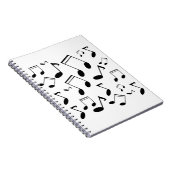 Musiknotenschwarzes Notizblock (Rechte Seite)