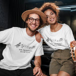 Musiknotizen Band oder Choir-Lehrer für benutzerde T-Shirt<br><div class="desc">Ein cooler T - Shirt für Musiklehrer mit Noten auf blauem Hintergrund. Bestellen Sie dieses personalisierte Geschenk für einen Musiker,  Komponisten,  Orchesterdirigenten oder Chordirektor und passen Sie es mit einem Namen oder anderen Texten an.</div>