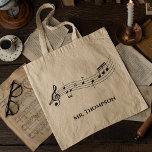 Musiknotizen Band oder Choir-Lehrer für benutzerde Tragetasche<br><div class="desc">Eine coole Tasche für Musiklehrer mit Noten. Bestellen Sie dieses personalisierte Geschenk für einen Musiker,  Komponisten,  Orchesterdirigenten oder Chordirektor und passen Sie es mit einem Namen oder anderen Texten an.</div>