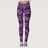Musiknotizen Treble Clef Muster Leggings (Vorderseite)