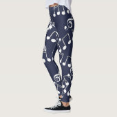 Musiknotizen Treble Clef Muster Leggings (Links)