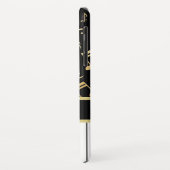 Musiknotizen und Klaviertasten Schwarz und Gold Case-Mate iPhone Hülle (Hinten/Links)