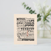 Musikorchester Postkarte (Stehend Vorderseite)