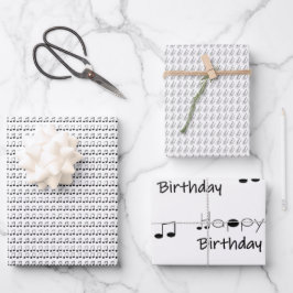 Musikpapier Geschenkpapier Set