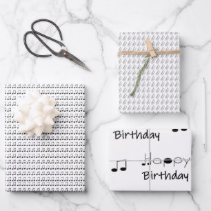 Musikpapier Geschenkpapier Set