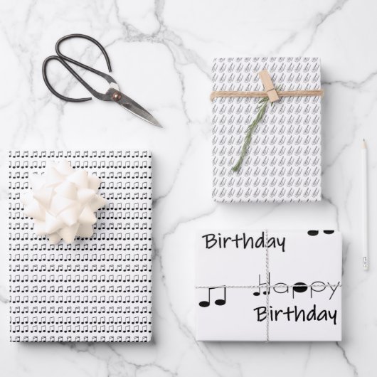 Musikpapier Geschenkpapier Set (Vorderseite)