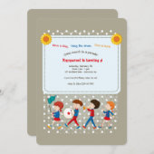 Musikparade Geburtstagsfeier Einladung (Vorne/Hinten)