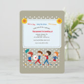 Musikparade Geburtstagsfeier Einladung (Stehend Vorderseite)