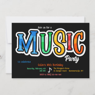 Musikparty-Einladung Einladung