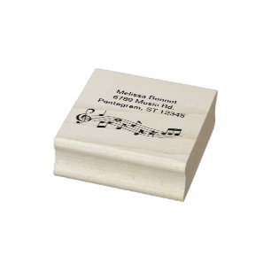 Musikpentagramm Gummistempel