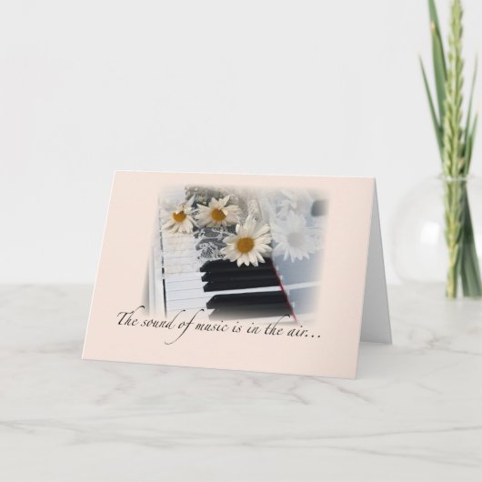 Musikperformance Herzlichen Glückwunsch, Piano, Da Karte (Vorderseite)