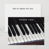 Musikpiano Dankeskarte (Vorne/Hinten)