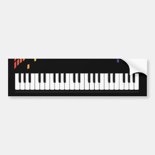 Musikpiano-Instrumentaltastatur mehrfarbig Autoaufkleber