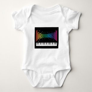 Musikpiano-Instrumentaltastatur mehrfarbig Baby Strampler