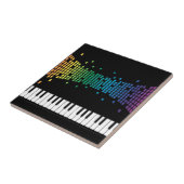 Musikpiano-Instrumentaltastatur mehrfarbig Fliese (Seite)