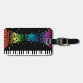 Musikpiano-Instrumentaltastatur mehrfarbig Gepäckanhänger
