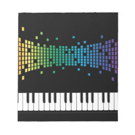 Musikpiano-Instrumentaltastatur mehrfarbig Notizblock