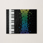 Musikpiano-Instrumentaltastatur mehrfarbig Puzzle (Horizontal)