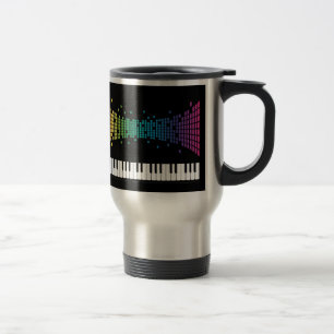 Musikpiano-Instrumentaltastatur mehrfarbig Reisebecher
