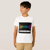 Musikpiano-Instrumentaltastatur mehrfarbig T-Shirt (Vorne ganz)
