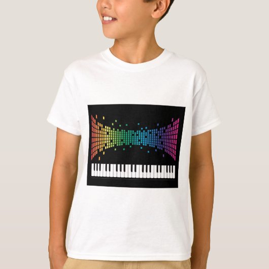 Musikpiano-Instrumentaltastatur mehrfarbig T-Shirt (Vorderseite)