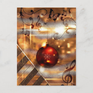 Musikpiano-Lehrer Weihnachtsurlaub Feiertagspostkarte