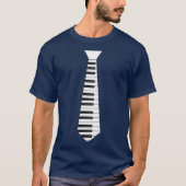 Musikpiano Necktie Kostüm Cooles Instrumentengesch T-Shirt (Vorderseite)