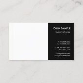 Musikpianunterricht Beruflicher Dozent Visitenkarte (Rückseite)