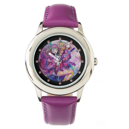 MUSIKPINK CLOWN ARMBANDUHR (Vorderseite)