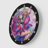 MUSIKPINK CLOWN GROßE WANDUHR (Winkel)