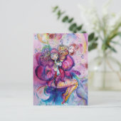 MUSIKPINK CLOWN POSTKARTE (Stehend Vorderseite)