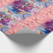 MUSIKPINK MIT EIGENEN Pink-Blume-Petalen Geschenkpapier (Ecke)