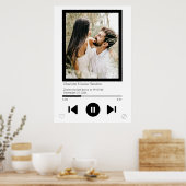Musikplayer Erster Tanz Foto Poster (Küche)