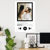 Musikplayer Erster Tanz Foto Poster (Heimbüro)