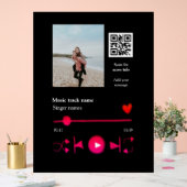 Musikplayer personalisiertes Paar Liebe q r Code t Acrylschild (Hochzeit)
