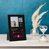 Musikplayer personalisiertes Paar Liebe q r Code t Fotoplatte (Seite)