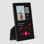 Musikplayer personalisiertes Paar Liebe q r Code t Fotoplatte (Seite)