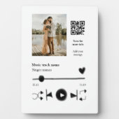 Musikplayer personalisiertes Paar Liebe q r Code t Fotoplatte (Vorderseite)