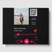 Musikplayer personalisiertes Paar Liebe q r Code t Gästebuch (Vorderseite)
