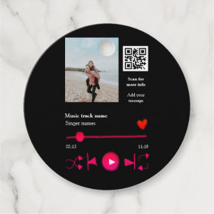 Musikplayer personalisiertes Paar Liebe q r Code t Geschenkanhänger