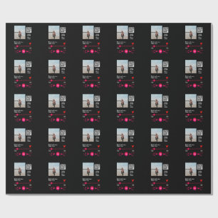 Musikplayer personalisiertes Paar Liebe q r Code t Geschenkpapier