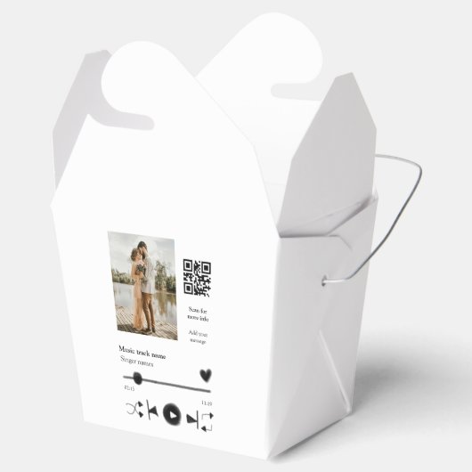 Musikplayer personalisiertes Paar Liebe q r Code t Geschenkschachtel (Geöffnet)