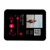 Musikplayer personalisiertes Paar Liebe q r Code t Magnet (Horizontal)