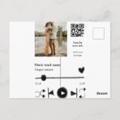 Musikplayer personalisiertes Paar Liebe q r Code t Postkarte (Rückseite)