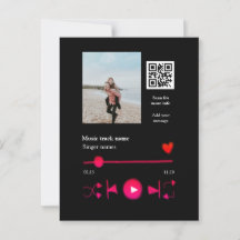 Musikplayer personalisiertes Paar Liebe q r Code t