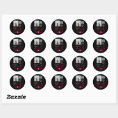 Musikplayer personalisiertes Paar Liebe q r Code t Runder Aufkleber (Blatt)