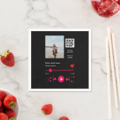 Musikplayer personalisiertes Paar Liebe q r Code t Serviette (Beispiel)
