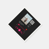 Musikplayer personalisiertes Paar Liebe q r Code t Serviette (Ecke)