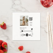 Musikplayer personalisiertes Paar Liebe q r Code t Serviette (Beispiel)