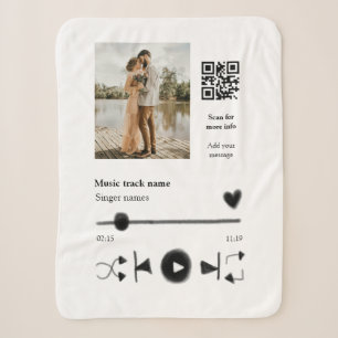 Musikplayer personalisiertes Paar Liebe q r Code t Sherpadecke